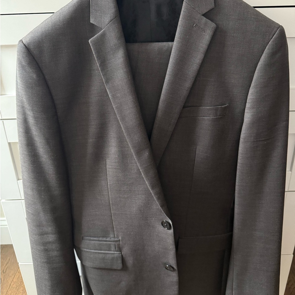 Express Slim Charcoal Gray Two Piece Suit